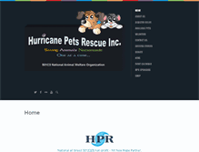 Tablet Screenshot of hurricanepetsrescue.org
